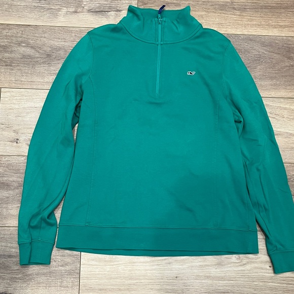 🐳Vineyard Vines🐳 Green Quarter-Zip Sweatshirt - Picture 1 of 8